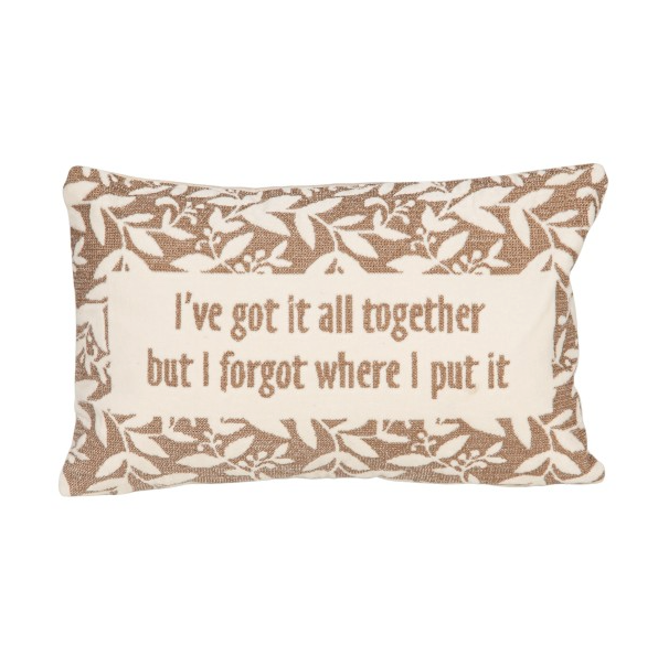 Embroidered Throw Pillow- "I've Got It All?"