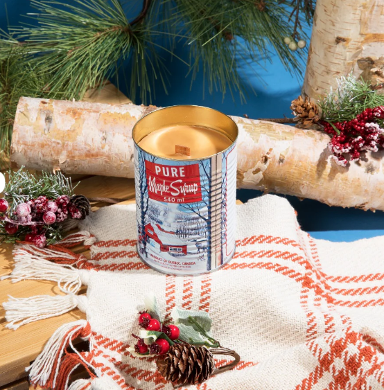 Maple Syrup Candle – 540 ml Iconic Tin Can (Wood wick)