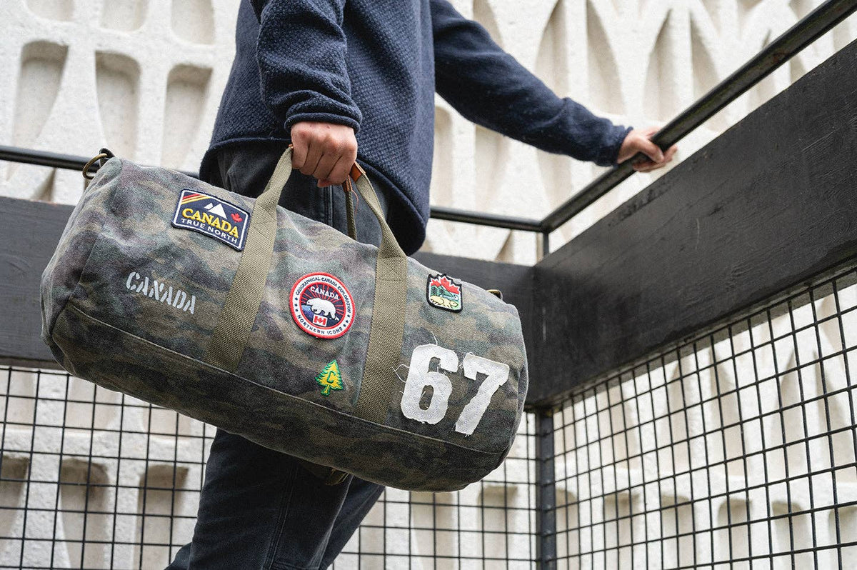CANADA CAMOUFLAGE CANVAS DUFFEL BAG