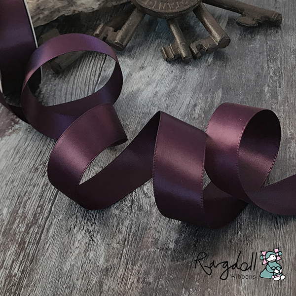 25mm Shadow Purple Satin Ribbon – 10 Metre Roll