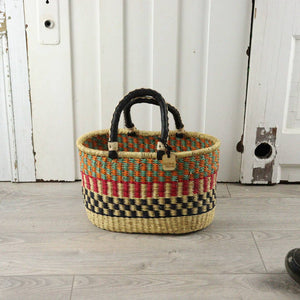 Oval Basket with Two Handles Large - Traditional Palette