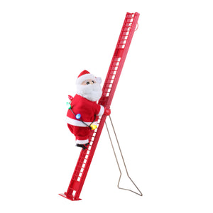 Tabletop Climber - White Santa with Single Ladder