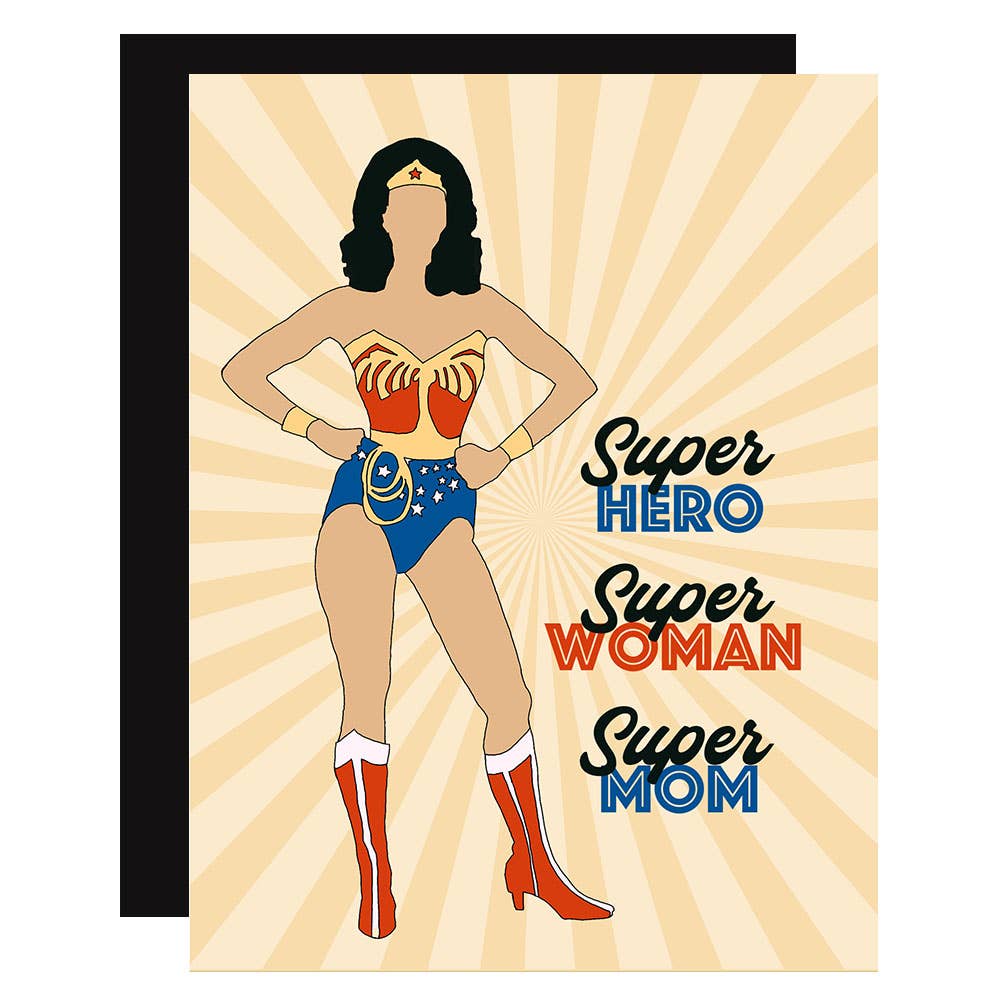 Super Hero Super Mom Mothers Day Pop Icon Card