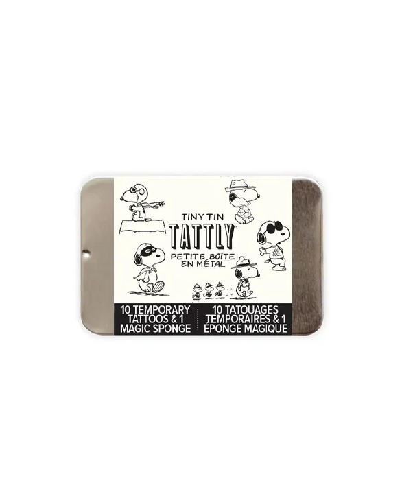 Many Faces of Snoopy Tattoo Tin