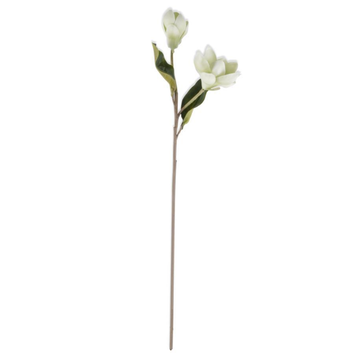 25 inch real touch white magnolia stem