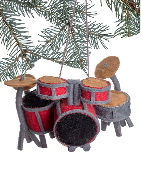 felt drum set ornament