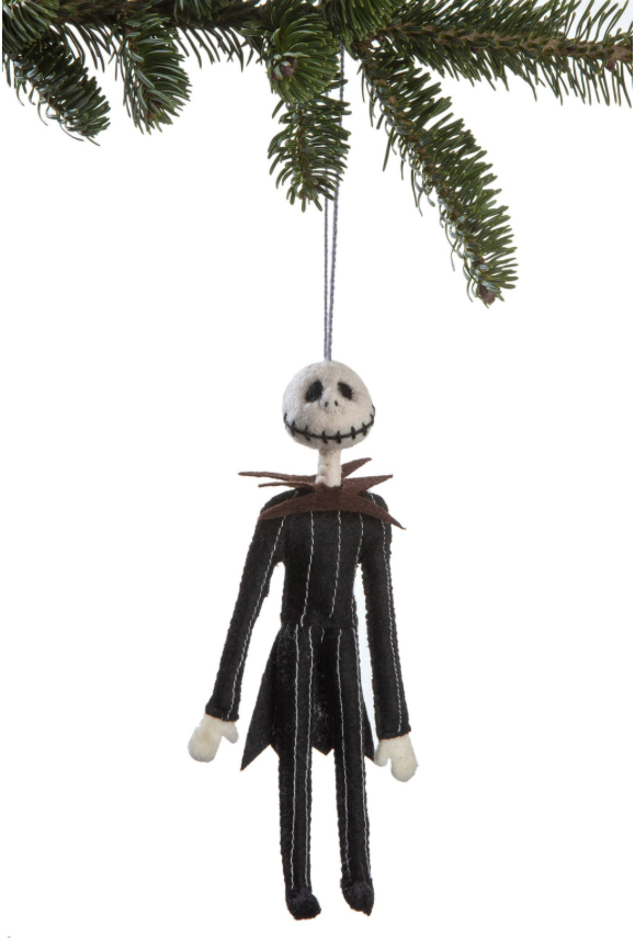 felt Jack Skellington from Nightmare Before Christmas ornament