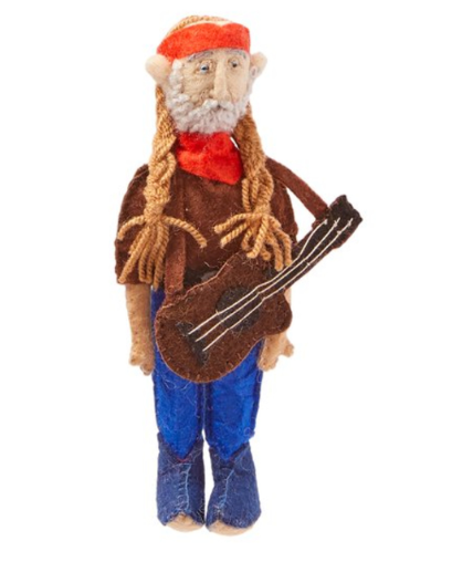 felt Willie Nelson ornament