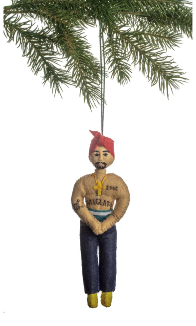 felt Tupac Shakur ornament 