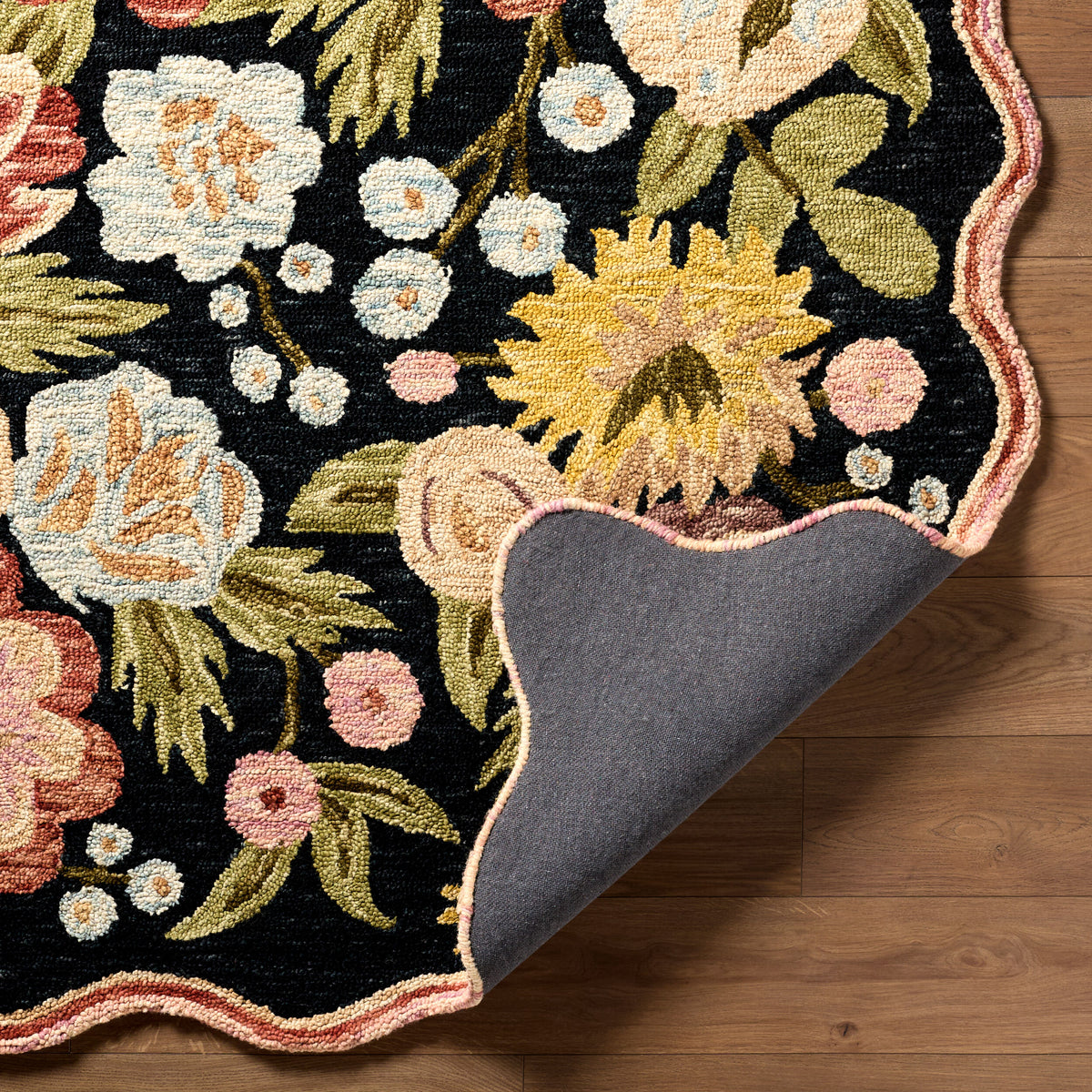 Garden Festival Rug in Ebony