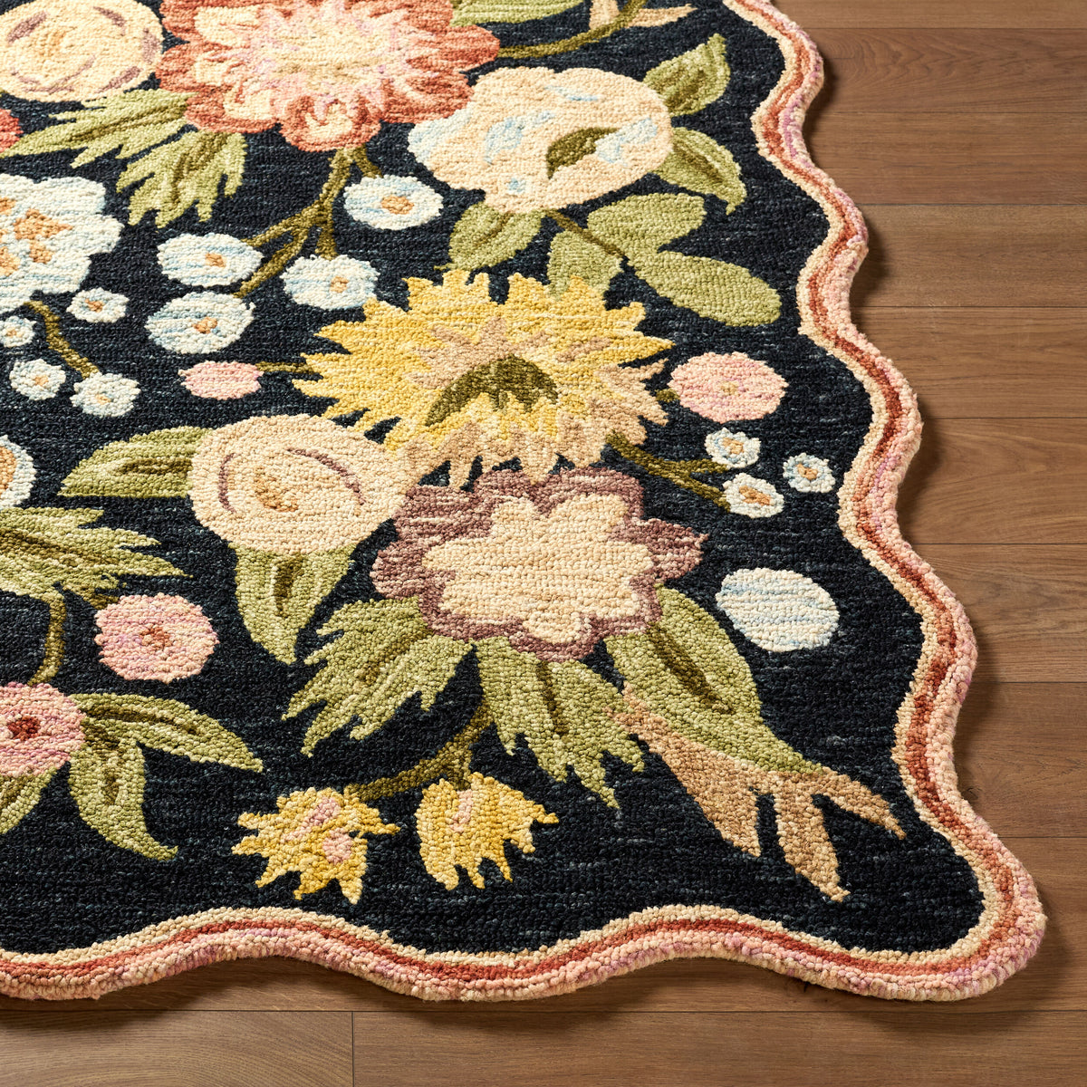 Garden Festival Rug in Ebony