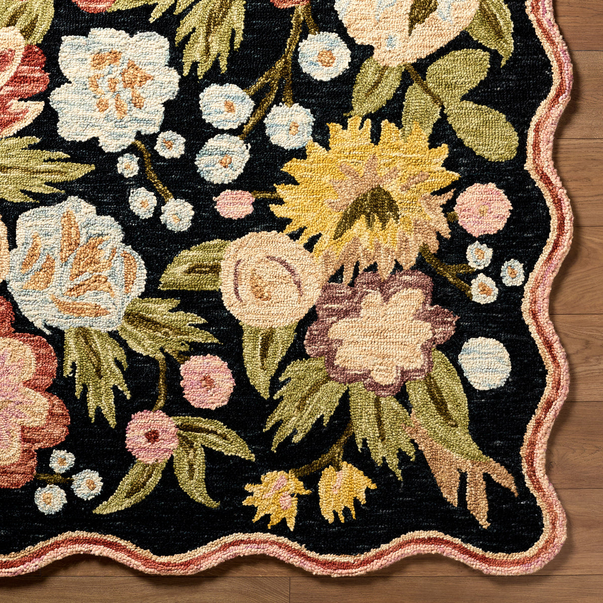 Garden Festival Rug in Ebony