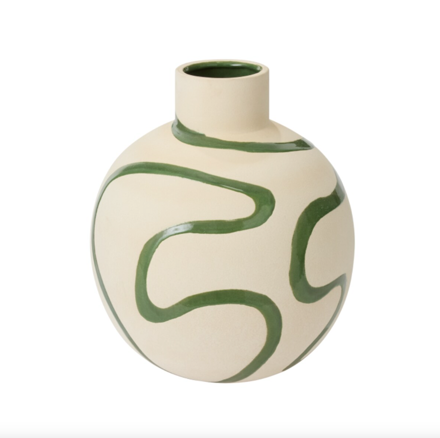 Green Curvature Vase