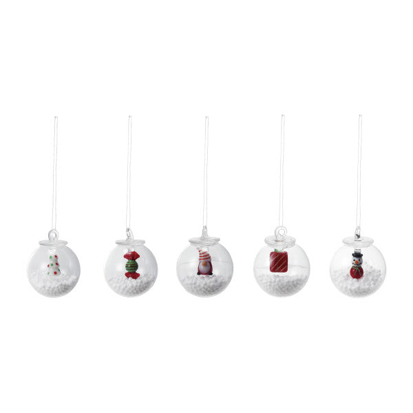 Festive Dome (5 Styles) - Tiny Glass Ornament