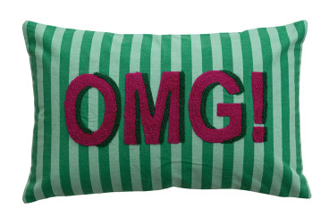 Embroidered Expression Lumbar Pillow