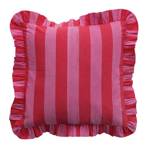 Striped Ruffle Pillow