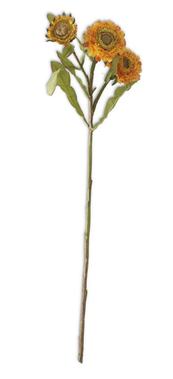 triple head zinnia artificial flower 
