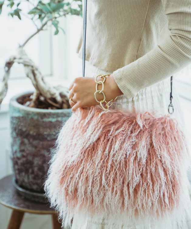 Tibetan Shearling Muff Bag