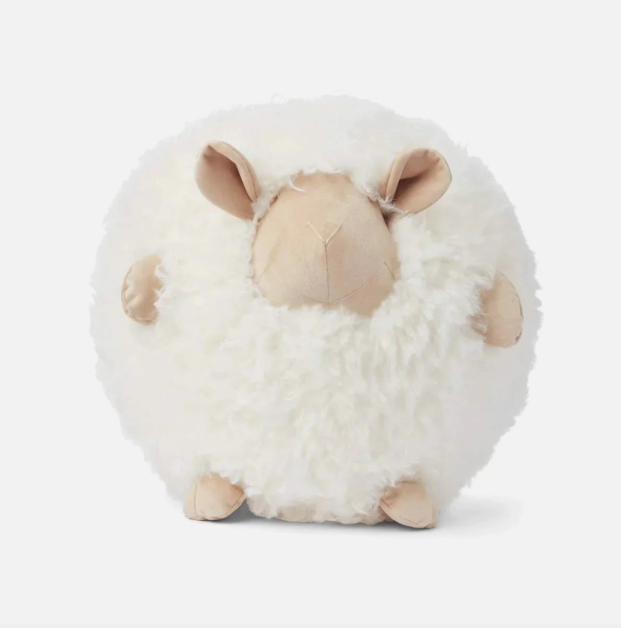 Shearling Round Sheep Cushion