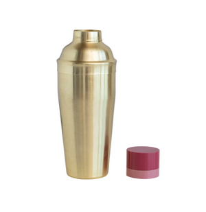 Brass & Pink Cocktail Shaker