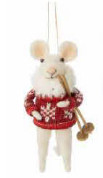 Knitted Sweater Skiing Mouse (2 colours)