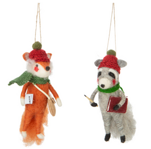 Festive Animals Felt Ornament (2 styles)