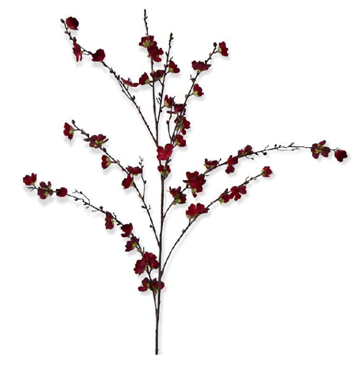 artificial red cherry blossom flower