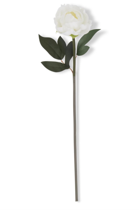 artificial real touch white peony flower