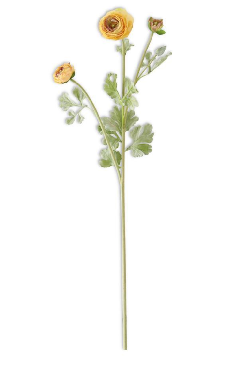 artificial yellow ranunculus flower