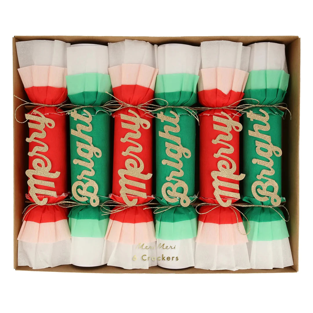Merry&Bright Crepe Xmas Crackers