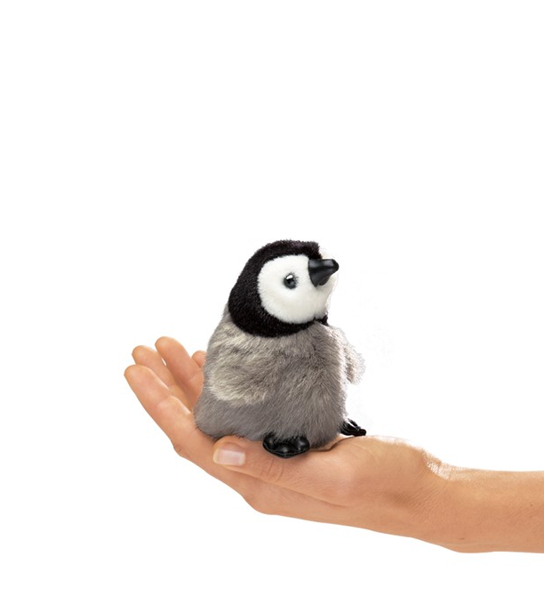 mini baby emperor penguin finger puppet