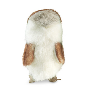 mini barn owl finger puppet- back view