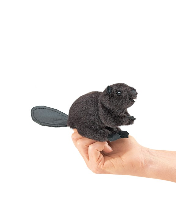 mini beaver finger puppet