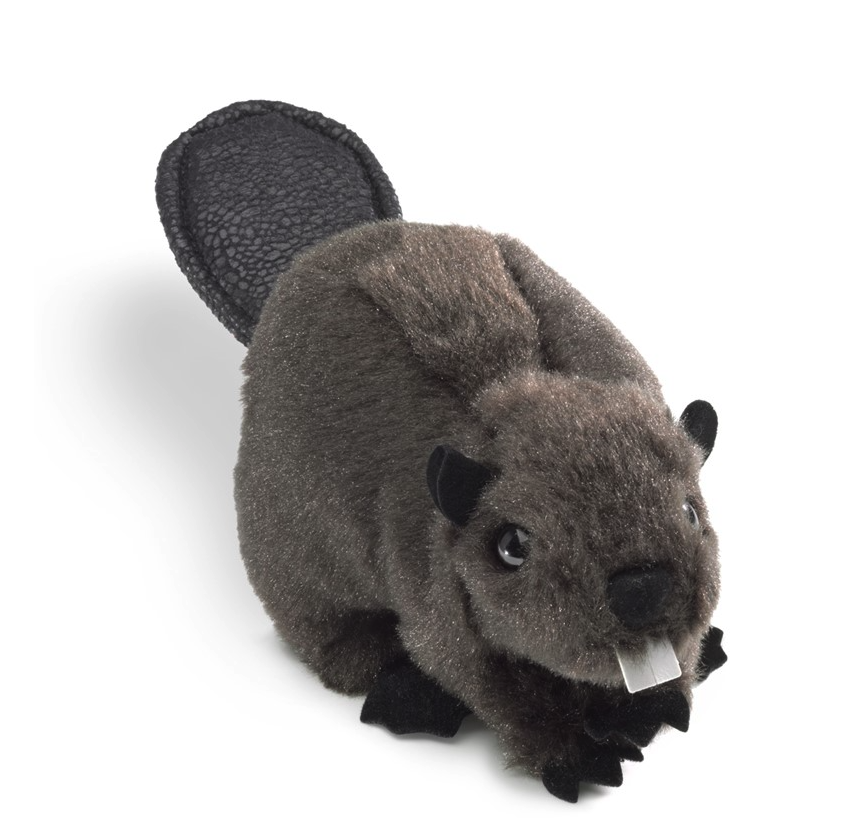 mini beaver finger puppet