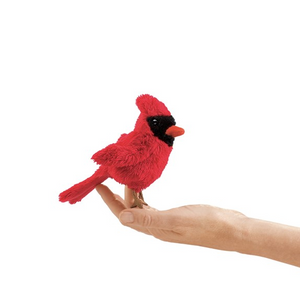 mini cardinal finger puppet