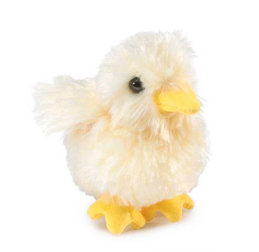 mini chick finger puppet