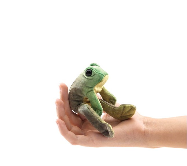 mini sitting frog finger puppet