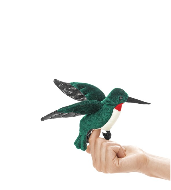 life sized hummingbird finger puppet