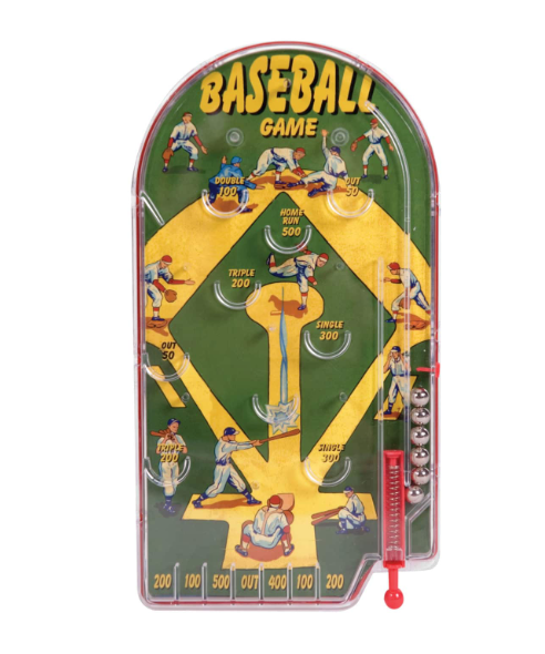 baseball themed pinball game