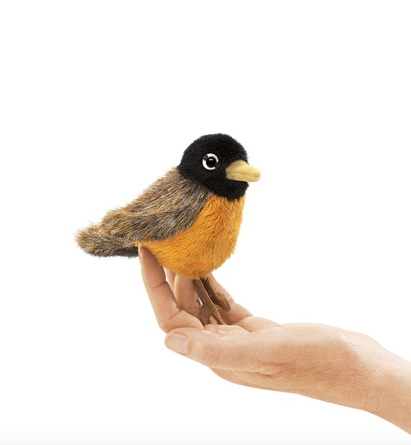 mini robin finger puppet