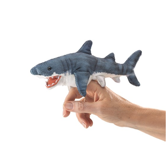 mini shark finger puppet 