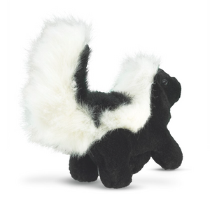 mini skunk finger puppet- back view