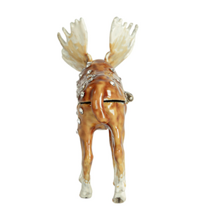 moose shaped jewelled trinket box