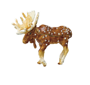 moose shaped jewelled trinket box