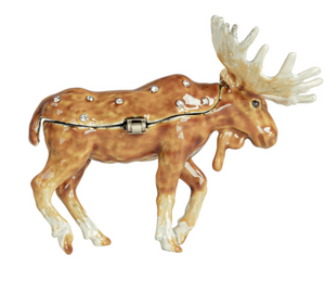 moose shaped jewelled trinket box