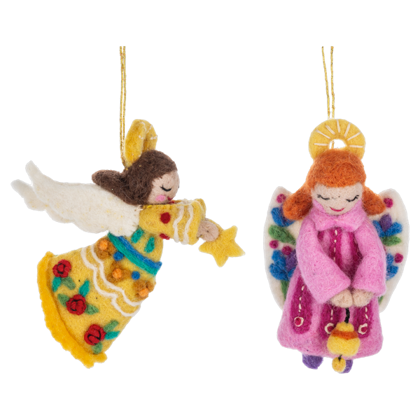 Fancy Angel Felt Ornament
