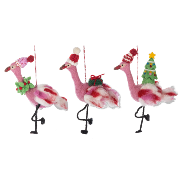 Flamingo Felt Ornament