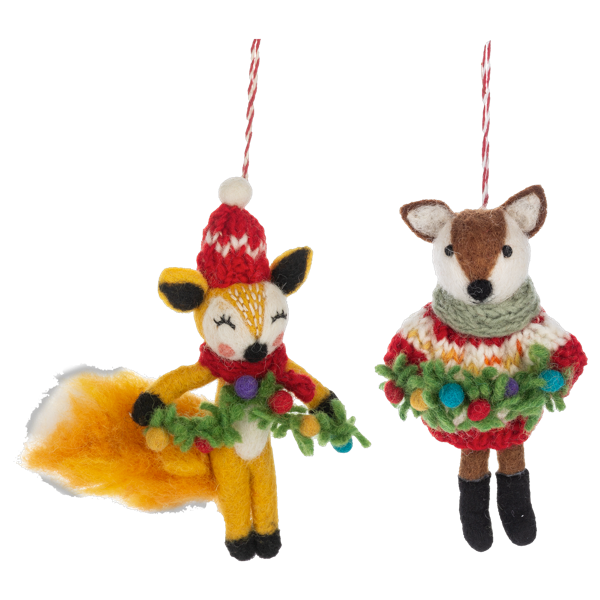 Woodland Animals Felt Ornaments