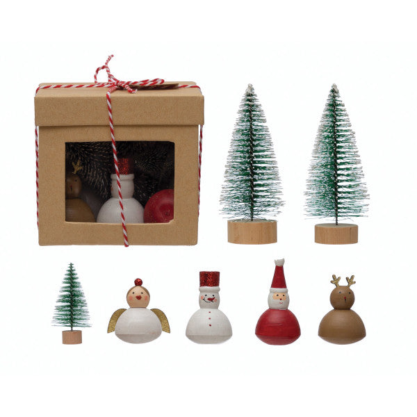 Christmas Figures Kit - Wood Ornaments Set
