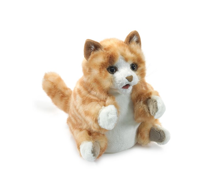 orange tabby kitten puppet